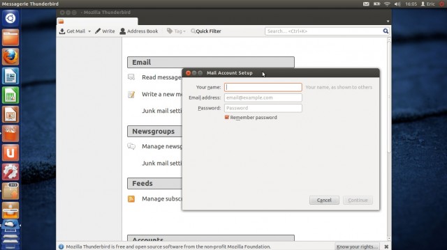 Ubuntu courrier Mozilla ThunderBird