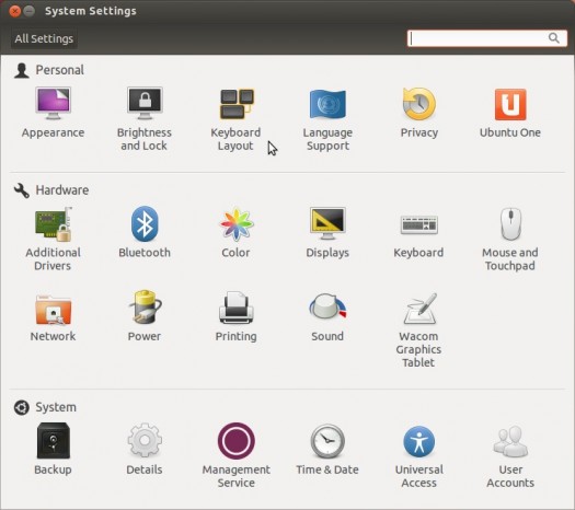Ubuntu system setting