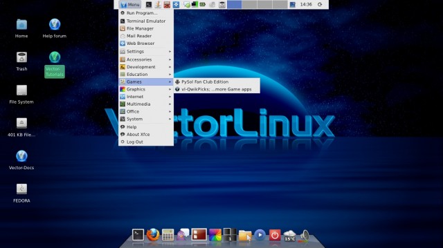 Vector Linux menu