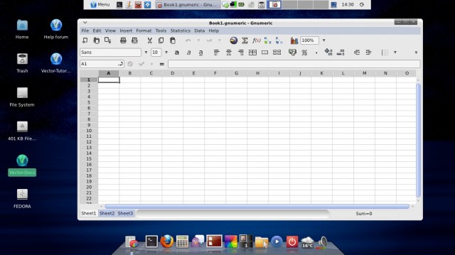 Vector Linux tableur Gnumeric