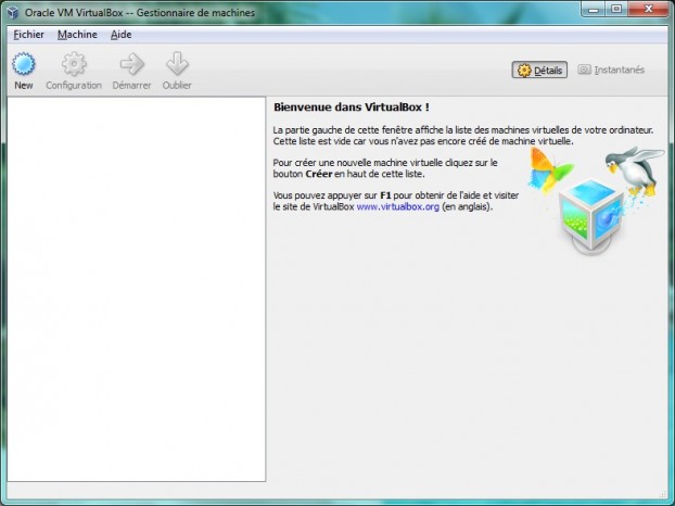 VirtualBox en action