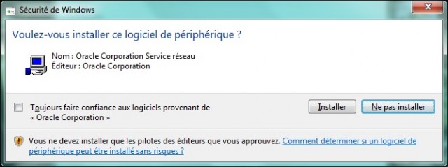 Virtual Box service réseau