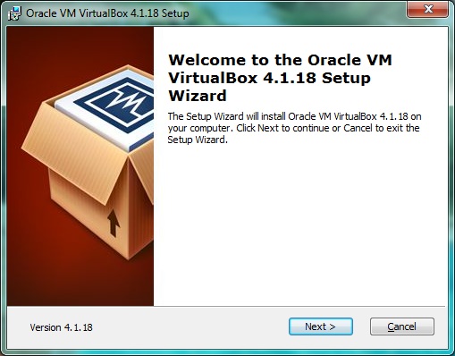 La fenêtre de bienvenue de VirtualBox