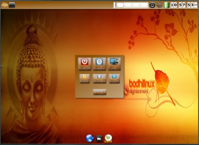 Bodhi Linux 2.0  arrêt