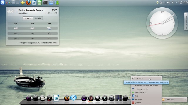 cairo-dock paramétrage