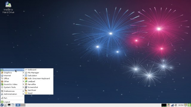 Fedora LXDE menu