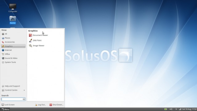 SolusOs le menu