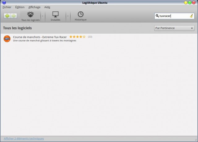 Recherche de logiciel exemple tuxracer