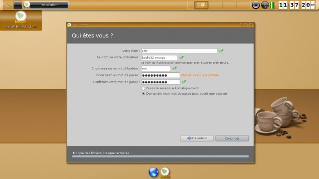 Bodhi Linux utilisateur du pc