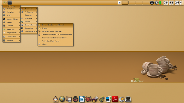 Bodhi Linux menu en français
