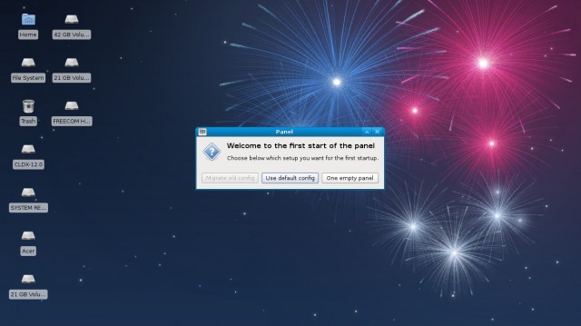 Fedora 17 XFCE installation default config