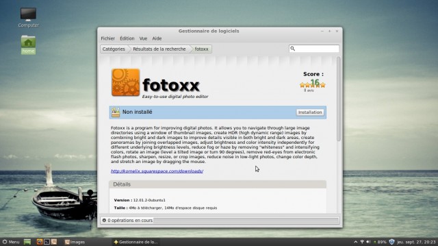 Installation de Fotoxx dans Linux Mint Maya