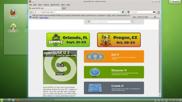 Opensuse 12.2 Site internet officiel