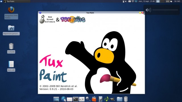 TuxPaint à l'ouverture