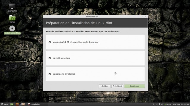 Linux Mint Maya préparation