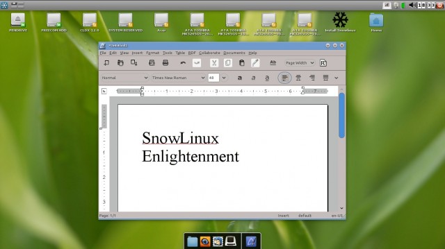 SnowLinux abiword