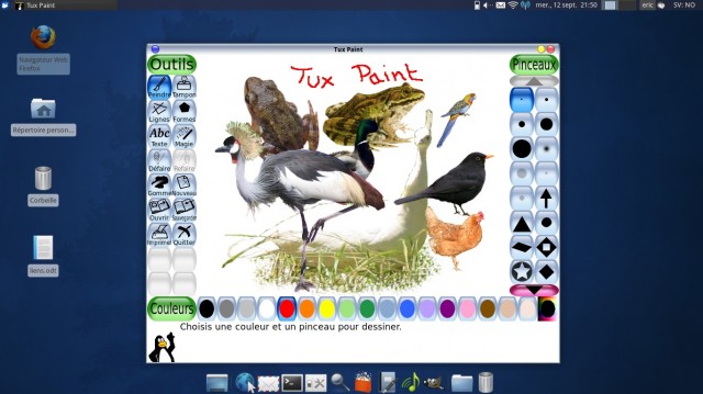 Tuxpaint et l'outil Tampon