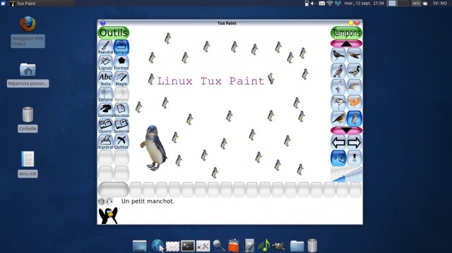 Tuxpaint taper du texte