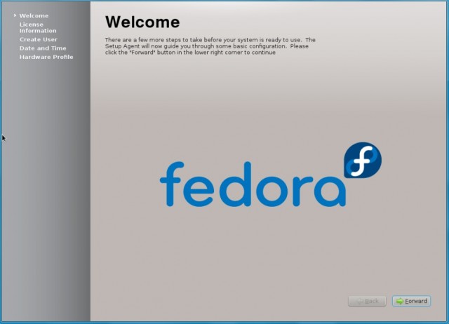 Fedora kde Welcome