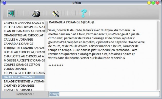 Gfaim recettes avec des oranges