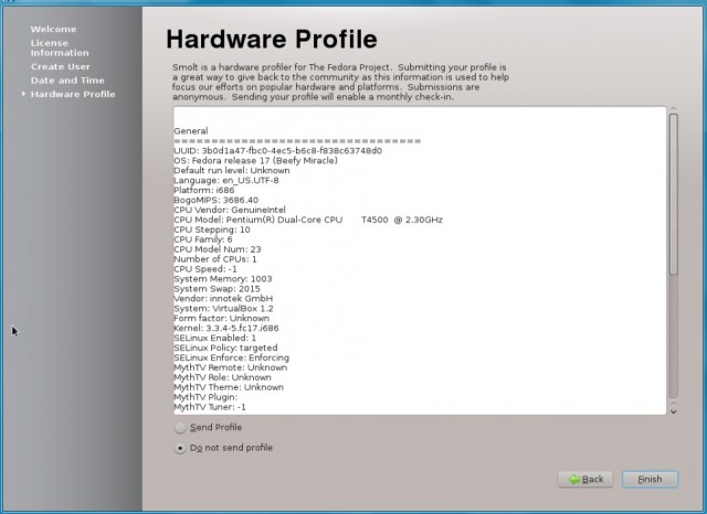 Hardware profile