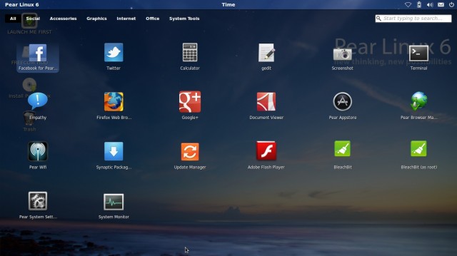 Pear linux os 6 les logiciels