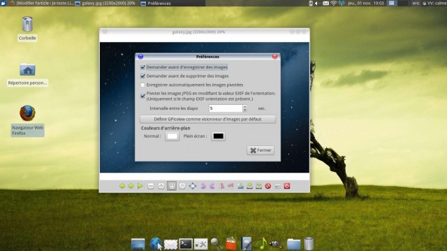 Gpicview préférence