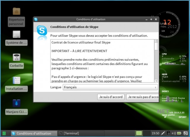 Manjaro Skype