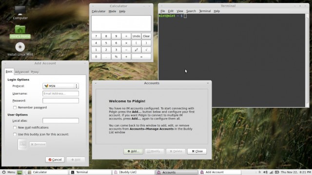 Linux Mint 14 quelques logiciels ouverts