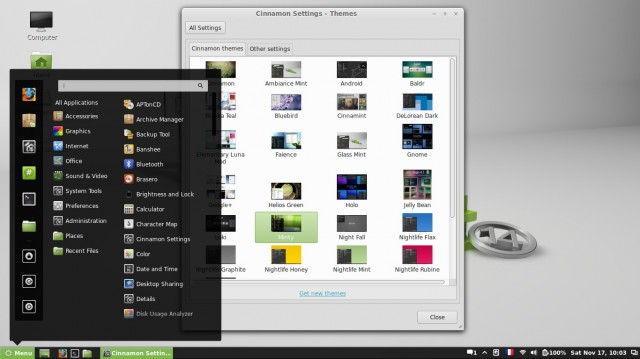 Linux Mint Cinnamon 14 avec un autre thème