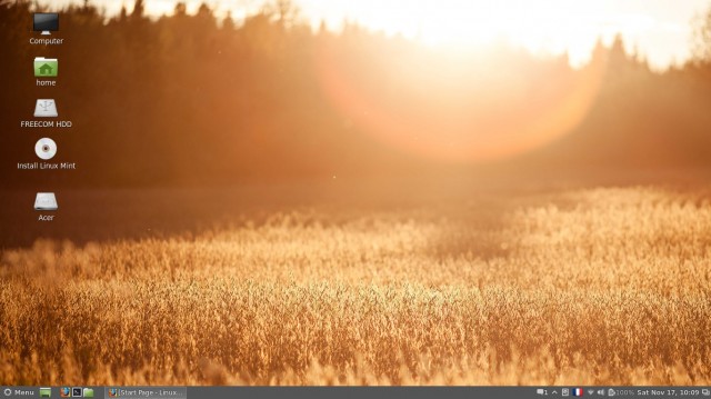 Linux Mint Cinnamon 14 RC changer le fond d'écran