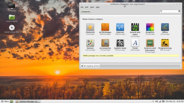 Linux Mint 14 Mate Software manager