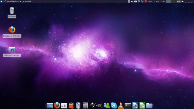 Panneau final XFCE