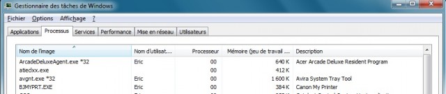 Processus sous Windows