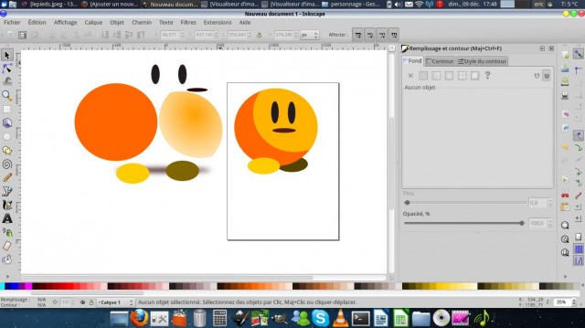 Grouper les objets dans Inkscape