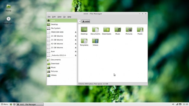 Linux Mint1 4 xfce Parcourir tous ses disques