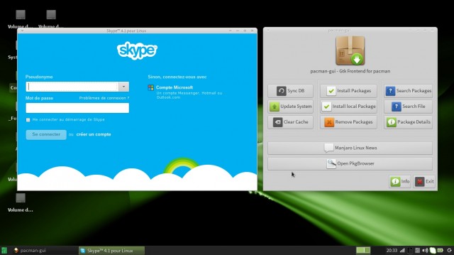 Manjaro Skype installé