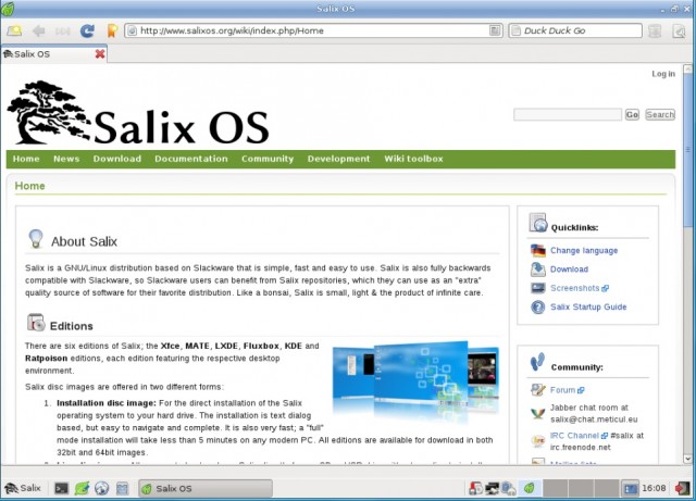 Salix OS le site