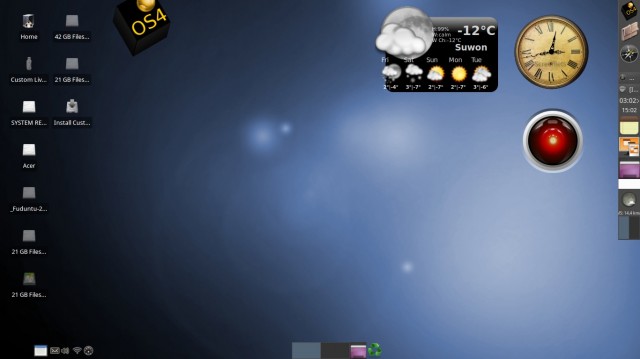 OS 4 avec des widgets