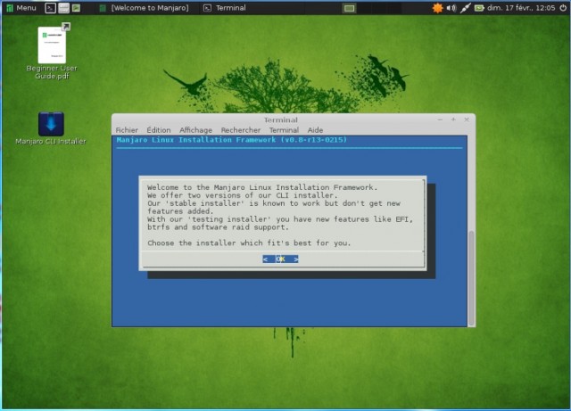 Installer Manjaro Mate