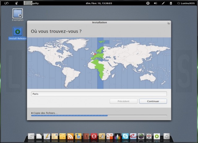 Installation de Luninux OS le fuseau horaire