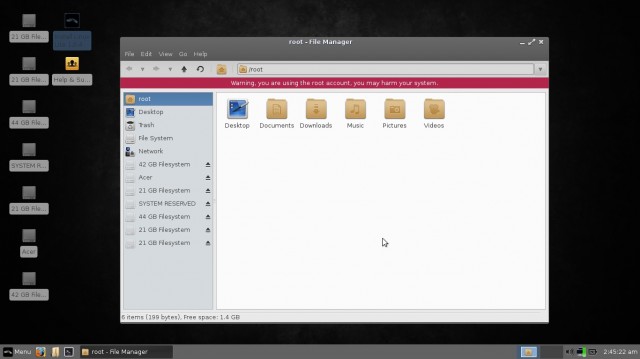 Linux Lite gestionnaire de fichiers