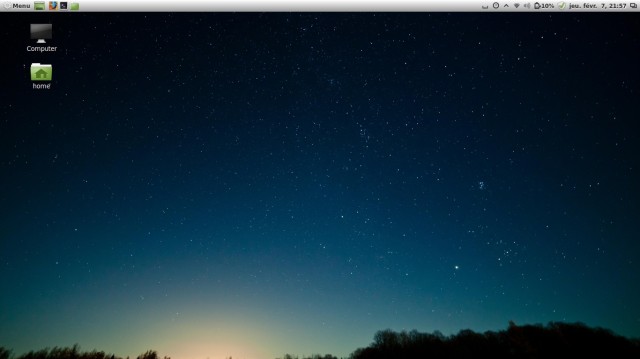 Linux mint barre en haut