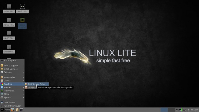 Menu Linux Lite