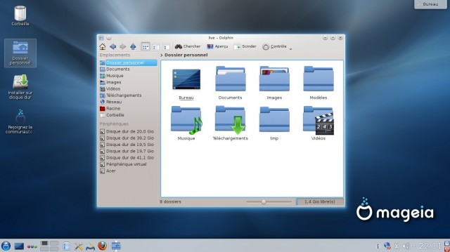 Parcourir ses disques avec Dolphin Mageia