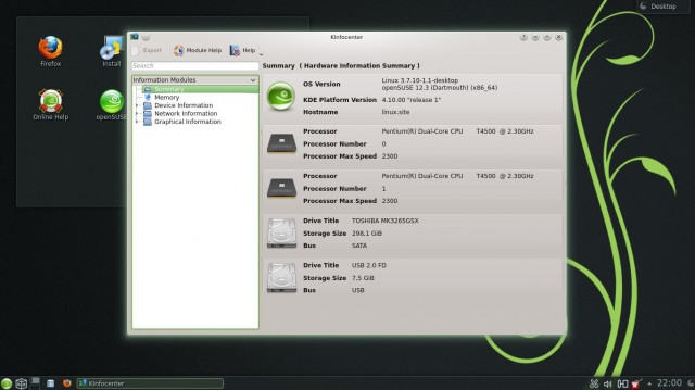 OpenSuse Kinfocenter