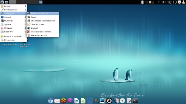 Calculate Linux 13.4 le menu principal