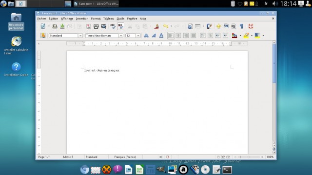 Calculate Linux 13.4 Libre Office Writer