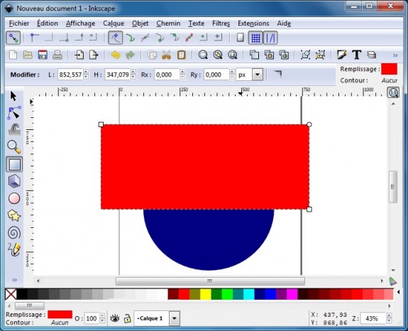Inkscape cercle et rectangle