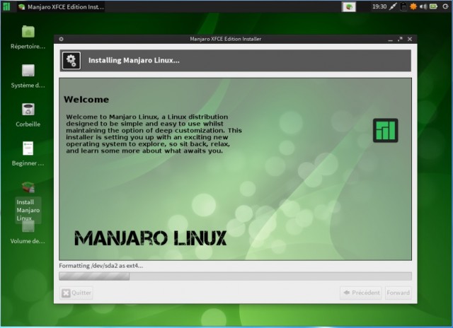 Installation de Manjaro